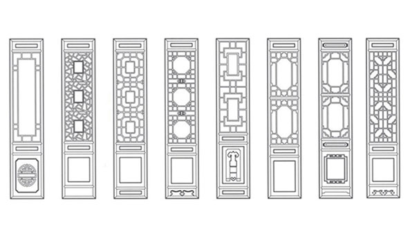 晋城喜迎门中式花格CAD设计图样式大全