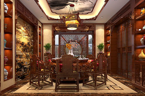 晋城温馨雅致的古典中式家庭装修设计效果图
