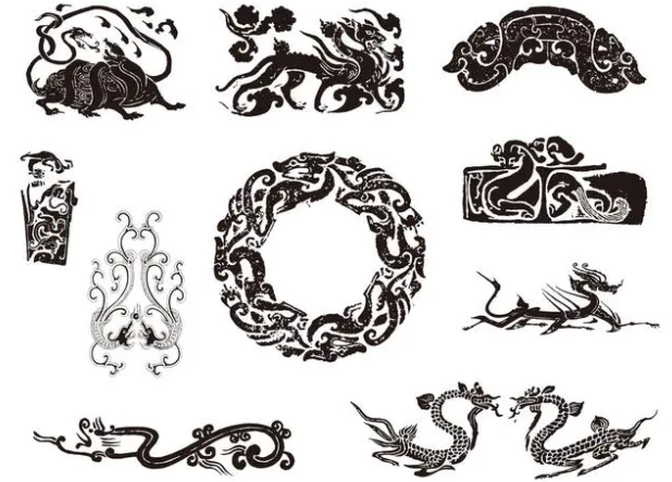 晋城龙纹和凤纹的中式图案